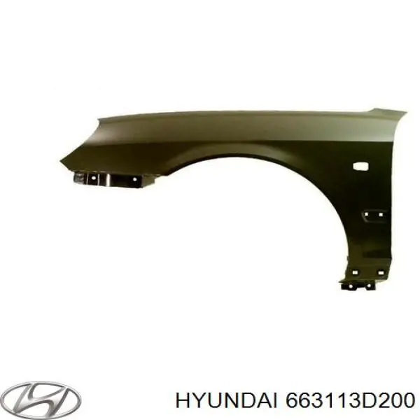 Крыло переднее левое 663113D200 Hyundai/Kia