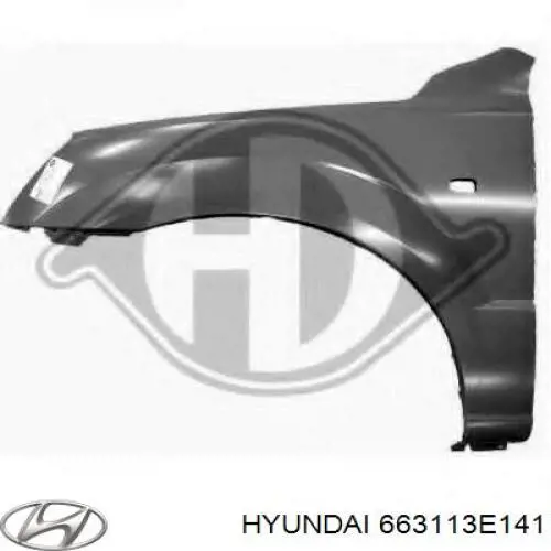 663113E141 Hyundai/Kia pára-lama dianteiro esquerdo
