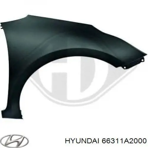 66311A2000 Hyundai/Kia pára-lama dianteiro esquerdo