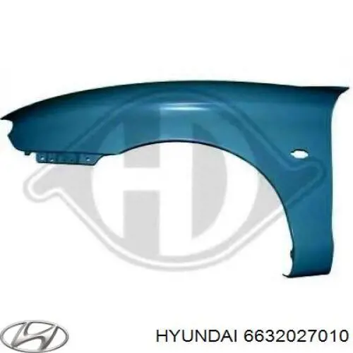 6632027010 Hyundai/Kia крыло переднее правое
