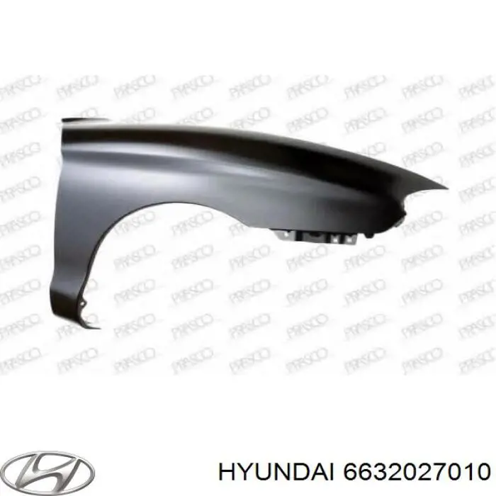 Боковая часть передняя правая Hyundai Coupe I купе (RD) (1996 - 2002) цена, от  USD
