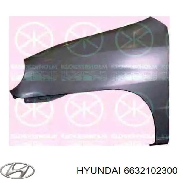 6632102300 Hyundai/Kia крыло переднее правое
