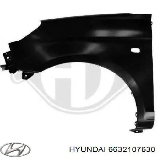 Купить 6632107630 Hyundai/Kia Крыло переднее правое