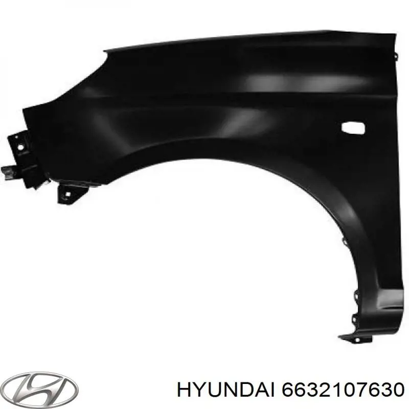 Боковая часть передняя правая Hyundai/Kia 6632107630 цена, от 44.66 USD