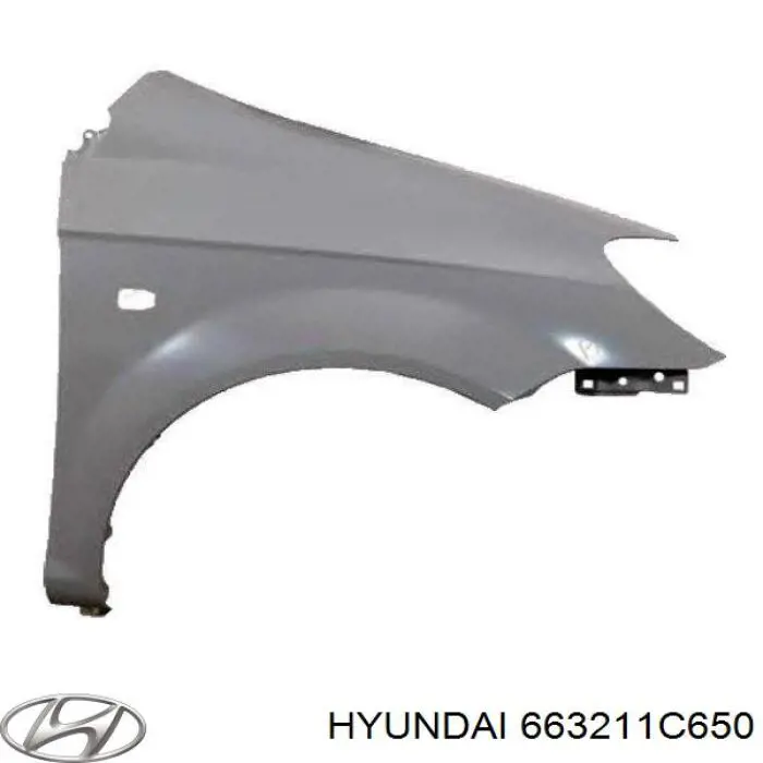 Крыло переднее правое 663211C550 Hyundai/Kia