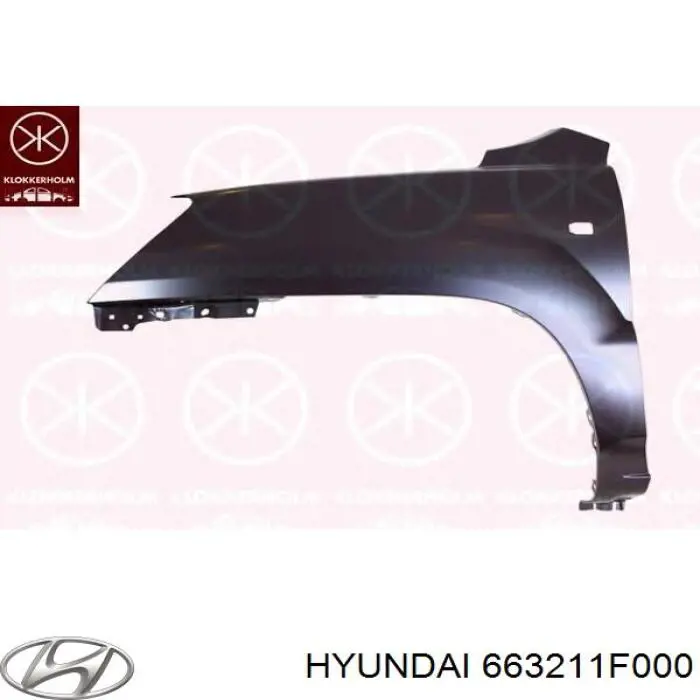 Крыло переднее правое 663211F000 Hyundai/Kia