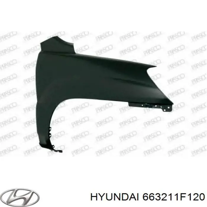 663211F120 Hyundai/Kia pára-lama dianteiro direito