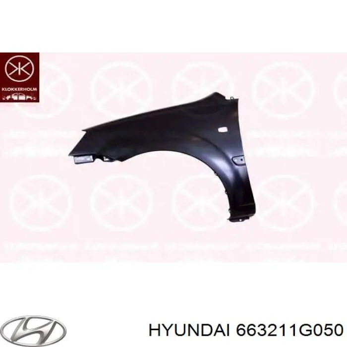 Крыло переднее правое 663211G050 Hyundai/Kia