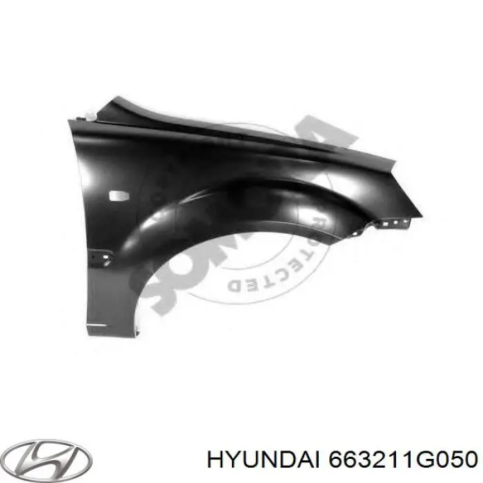 Боковая часть передняя правая Hyundai/Kia 663211G050 цена, от 50.62 USD