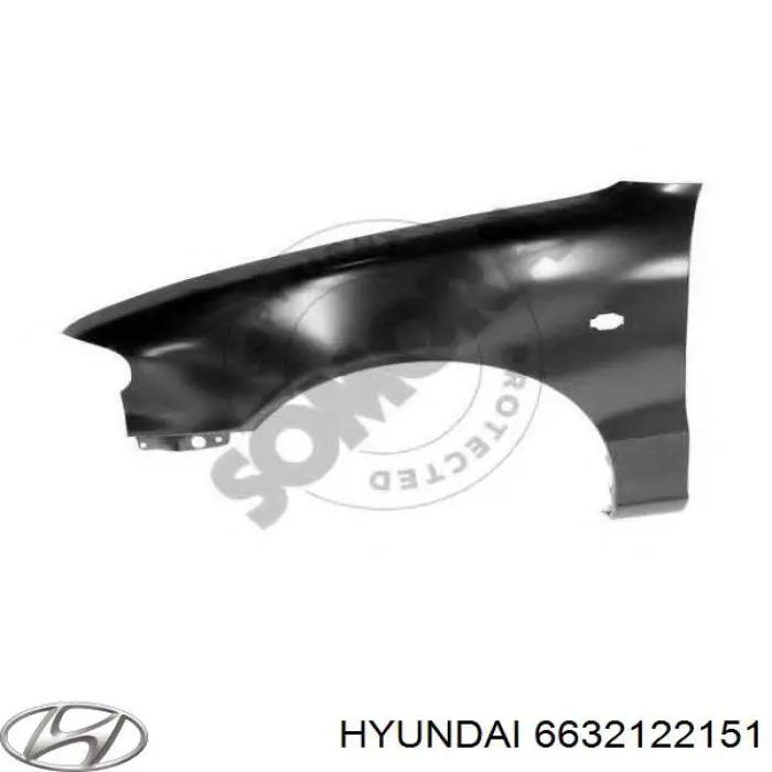 Боковая часть передняя правая Hyundai/Kia 6632122151 цена, от 33.83 USD