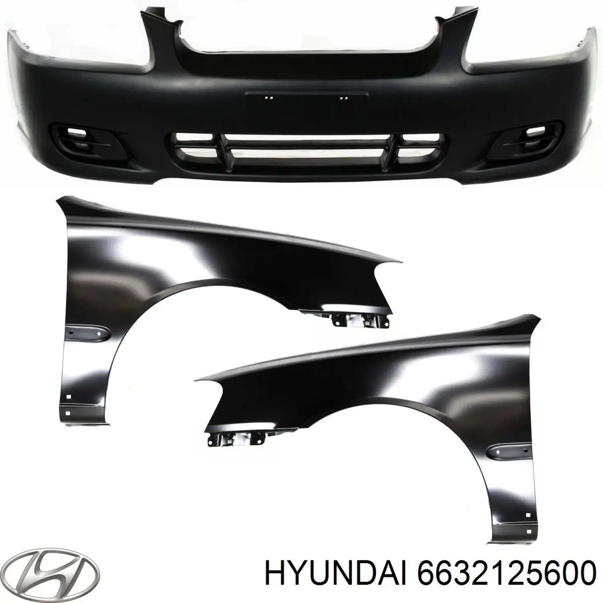 Крыло переднее на Hyundai Accent (Хундай Акцент)