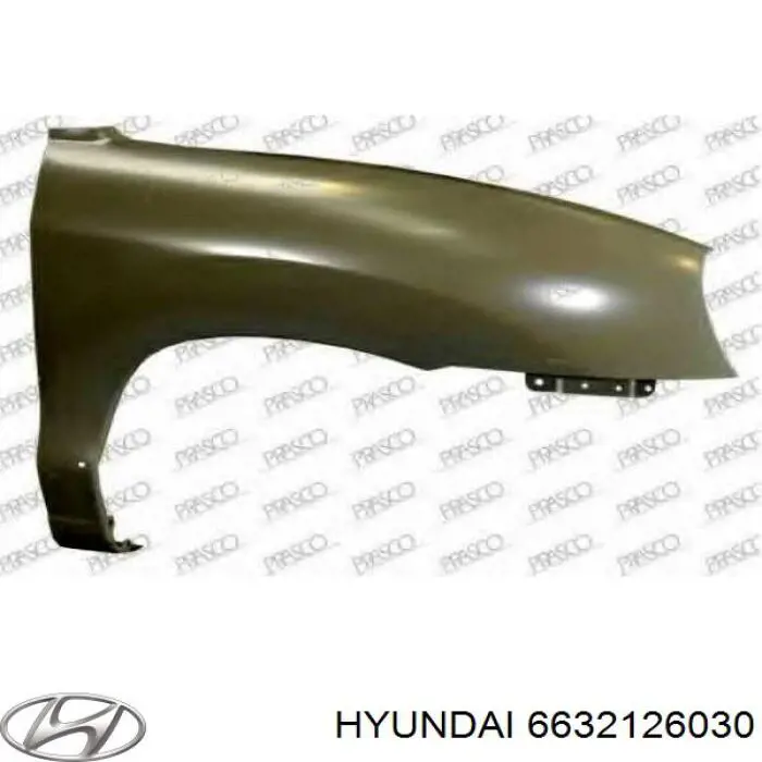 Крыло переднее правое 6632126030 Hyundai/Kia