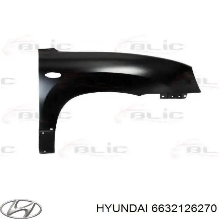 6632126270 Hyundai/Kia крыло переднее правое