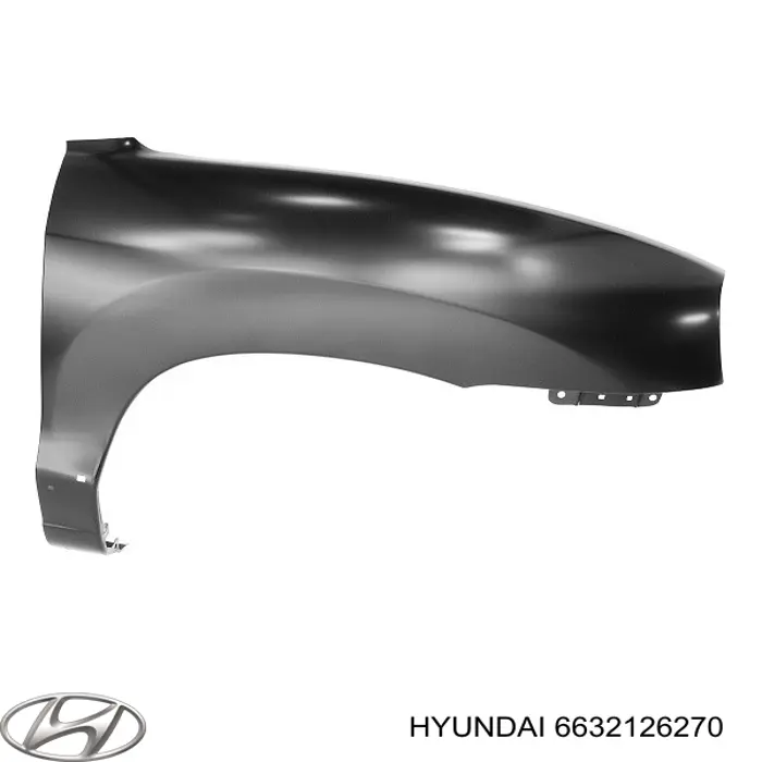 Крыло переднее правое 6632126270 Hyundai/Kia