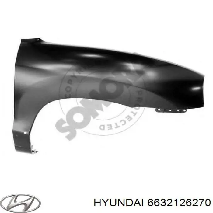 Боковая часть передняя правая Hyundai/Kia 6632126270 цена, от 42.37 USD