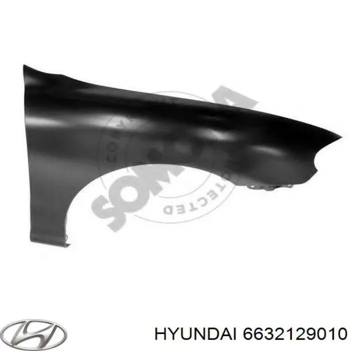 6632129010 Hyundai/Kia крыло переднее правое
