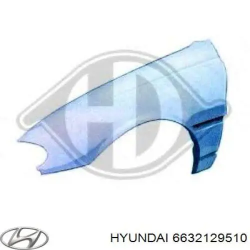 6632129510 Hyundai/Kia крыло переднее правое
