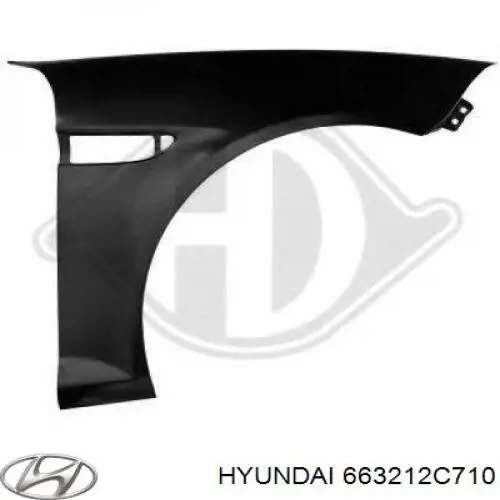 663212C710 Hyundai/Kia pára-lama dianteiro direito
