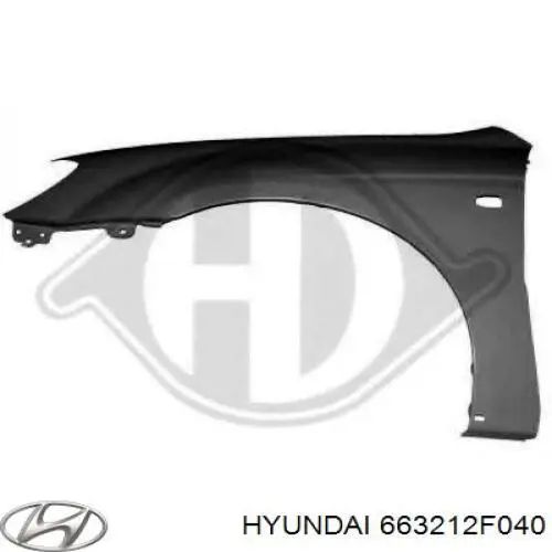 663212F040 Hyundai/Kia pára-lama dianteiro direito