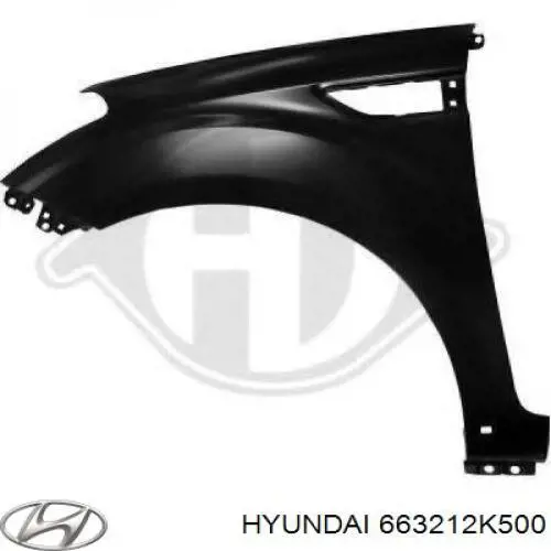 Крыло переднее правое 663212K500 Hyundai/Kia