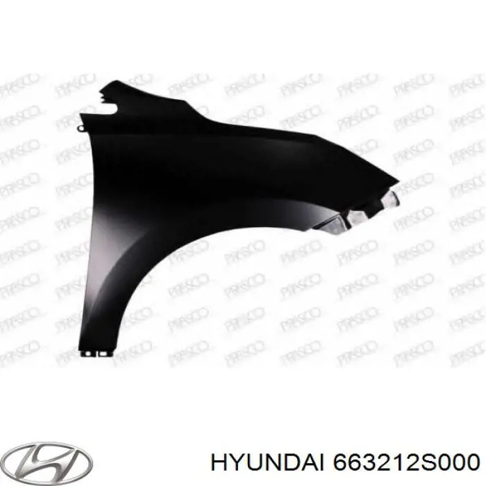 663212S000 Hyundai/Kia крыло переднее правое