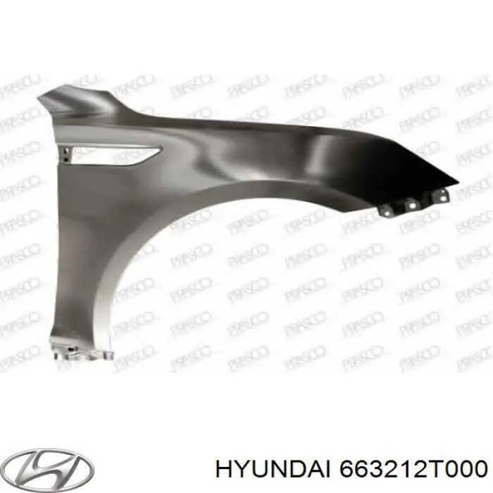 663212T000 Hyundai/Kia pára-lama dianteiro direito