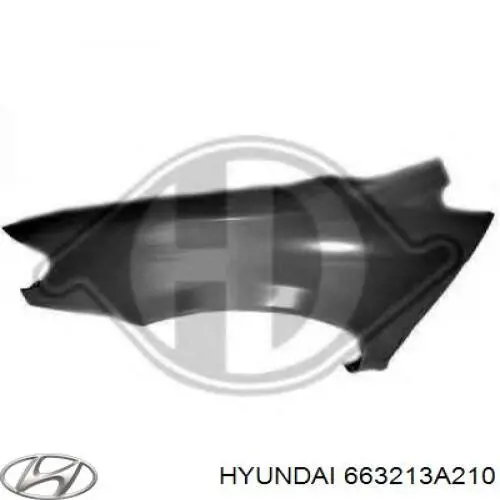 663213A210 Hyundai/Kia крыло переднее правое
