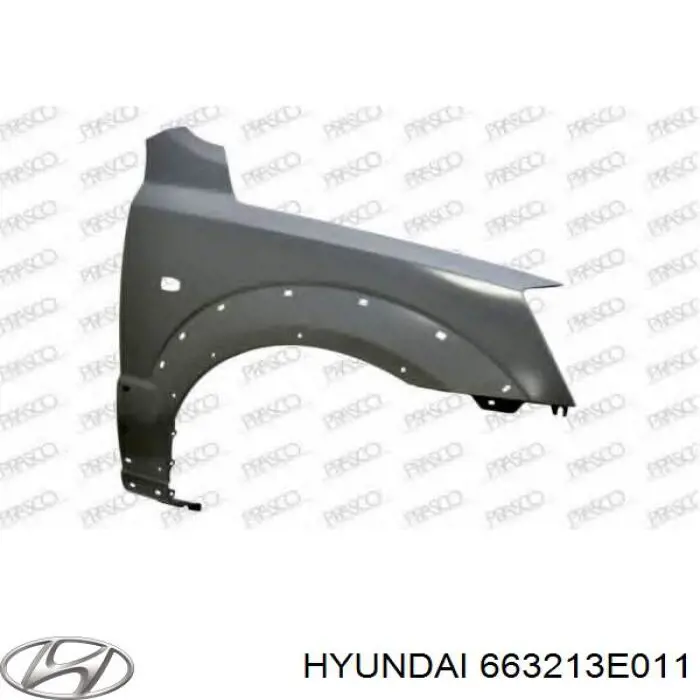 Крыло переднее правое 663213E011 Hyundai/Kia