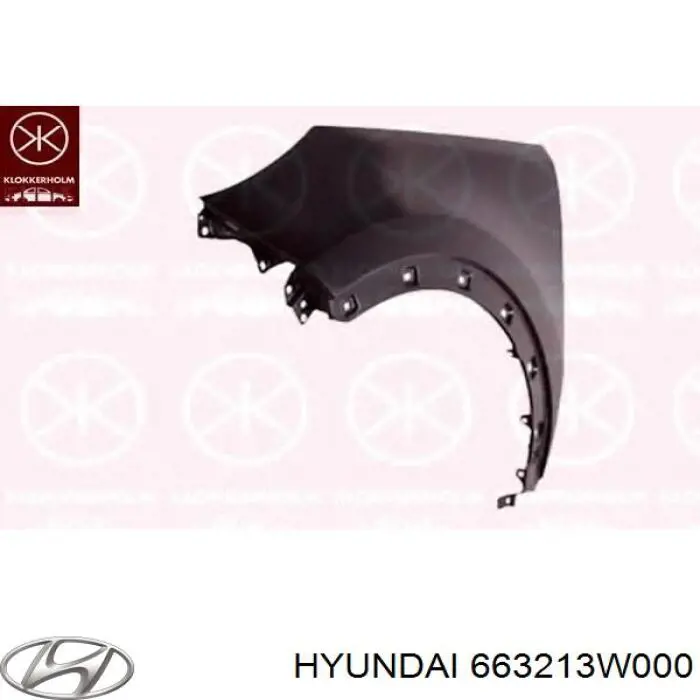 663213W000 Hyundai/Kia крыло переднее правое