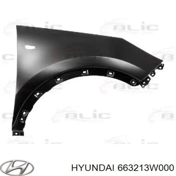 Крыло переднее правое 663213W000 Hyundai/Kia