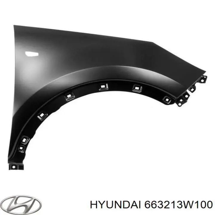 Крыло переднее правое Hyundai/Kia 663213W100