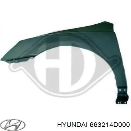 663214D000 Hyundai/Kia крыло переднее правое