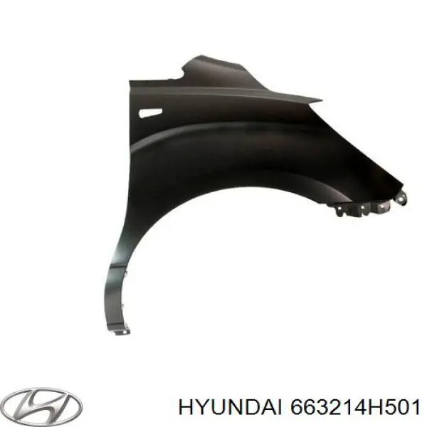 663214H501 Hyundai/Kia pára-lama dianteiro direito
