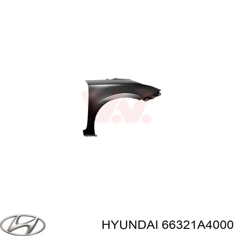 66321A4000 Hyundai/Kia Переднее правое крыло