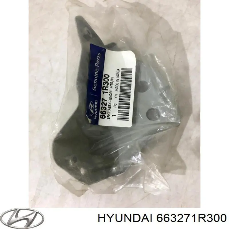 663271R300 Hyundai/Kia consola dianteira de fixação do pára-lama dianteiro direito