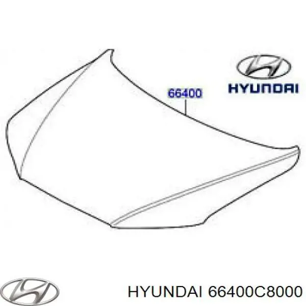 66400C8000 Hyundai/Kia капот