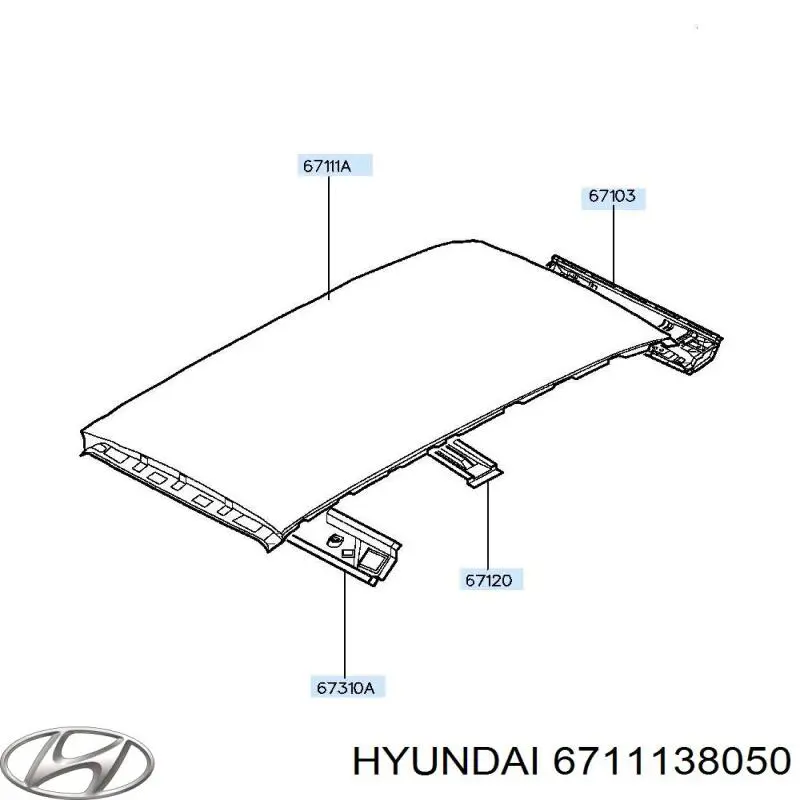 Крыша Hyundai/Kia 6711138050
