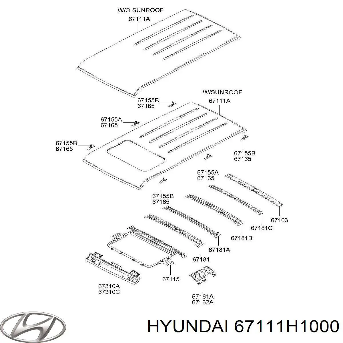 Teto para Hyundai Terracan (HP)