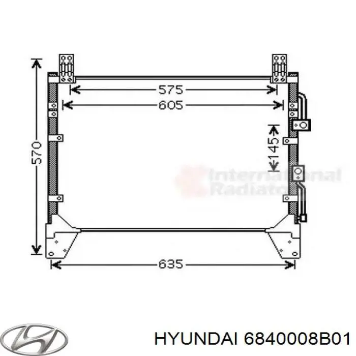 6840008B01 Hyundai/Kia Конденсатор