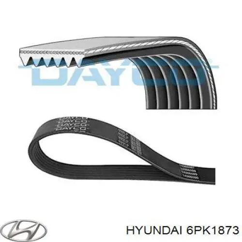 Ремень генератора 6PK1873 Hyundai/Kia