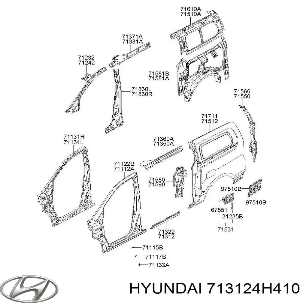  713124H410 Hyundai/Kia