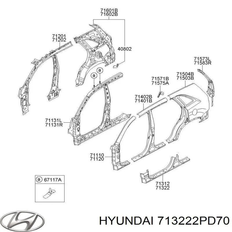 Acesso externo direito para KIA Sorento (XM)