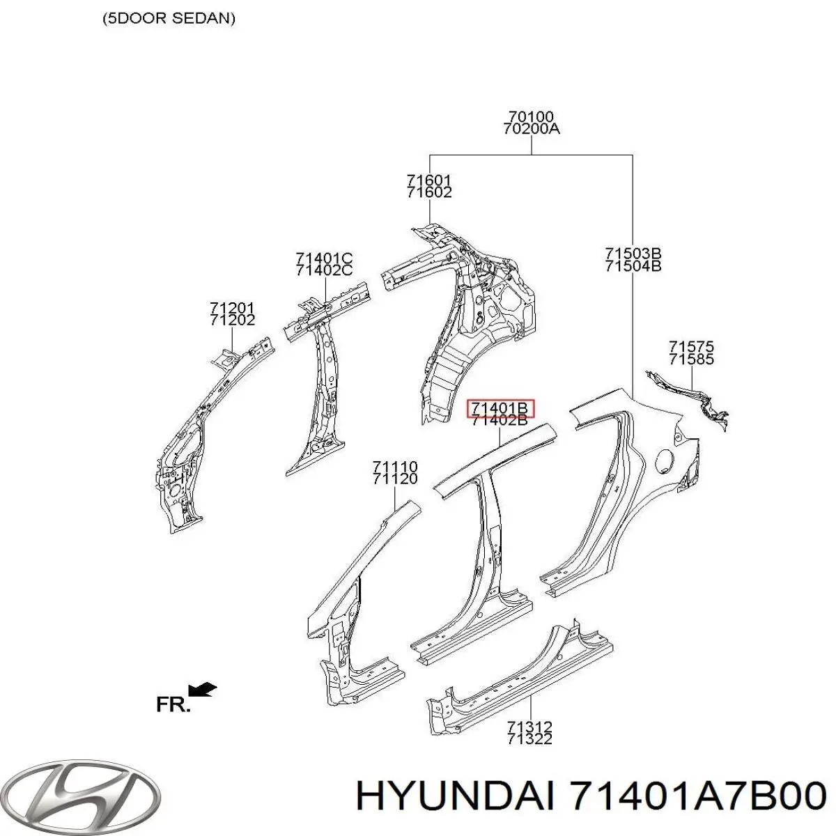  71401A7B00 Hyundai/Kia