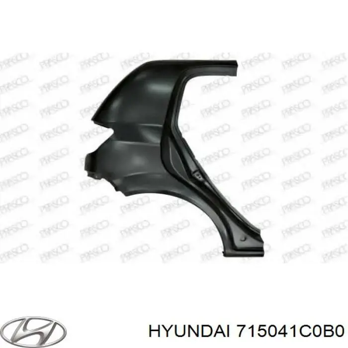 Pára-lama traseiro direito para Hyundai Getz 