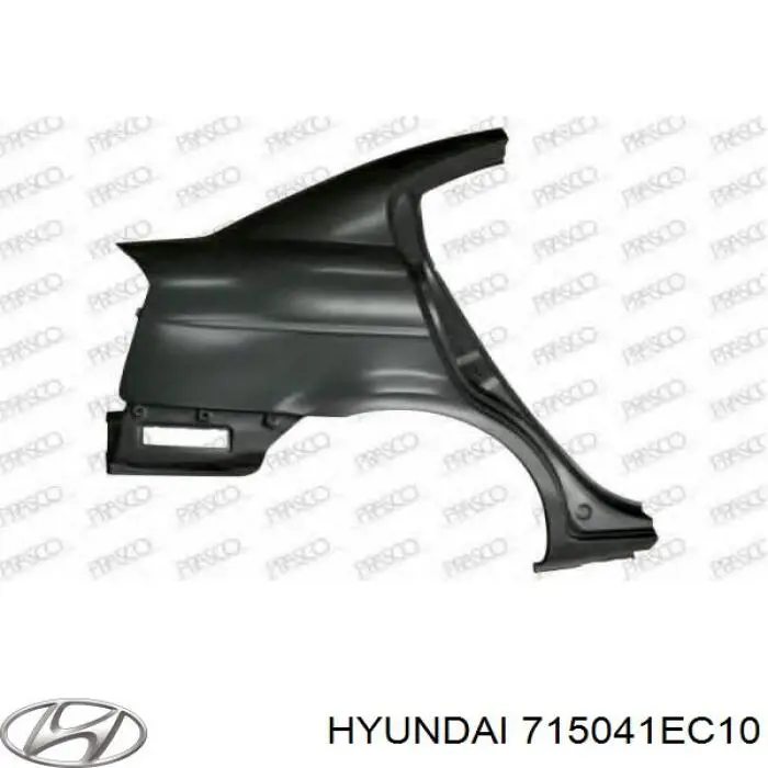 Крыло заднее правое на Hyundai Accent VERNA 