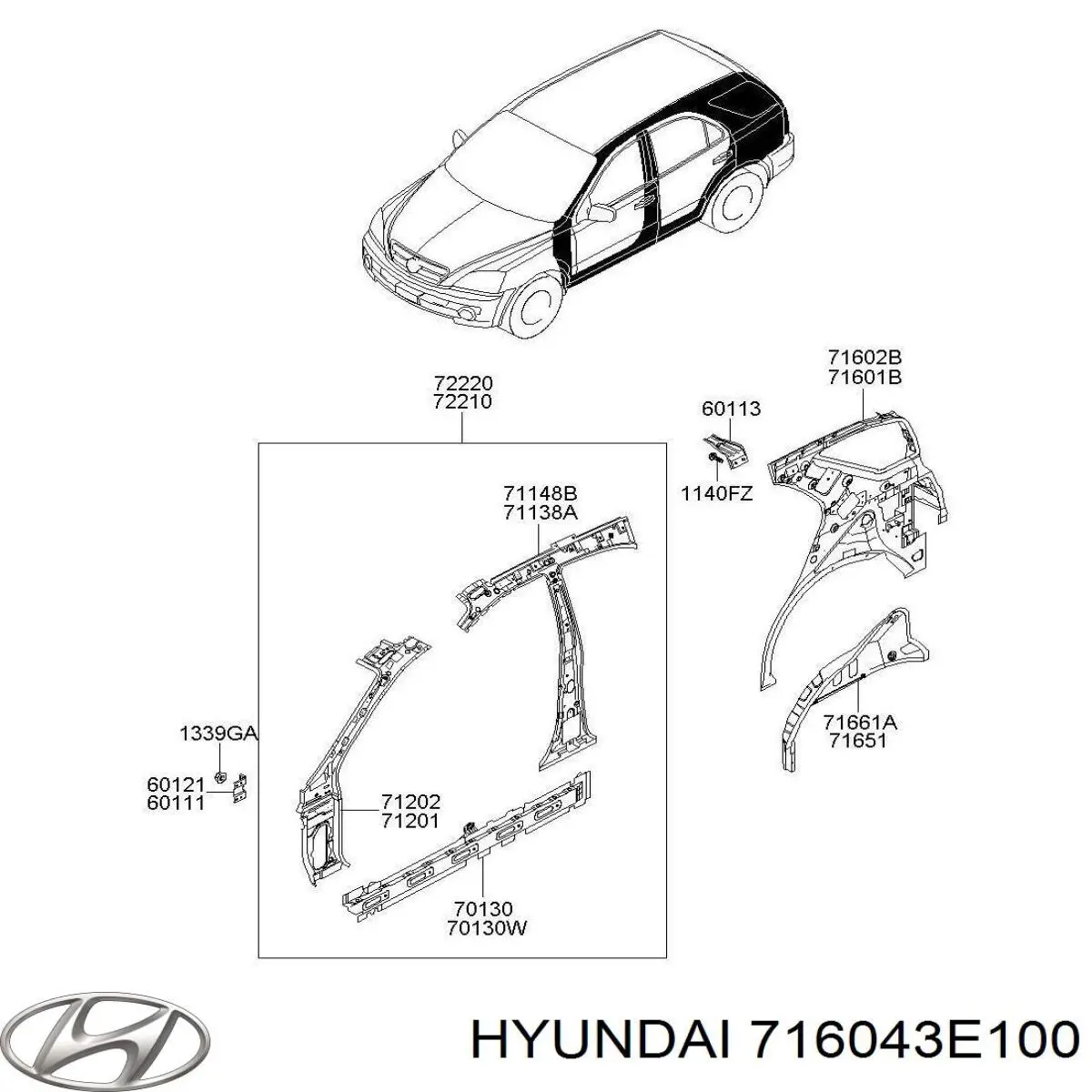 716043E100 Hyundai/Kia 