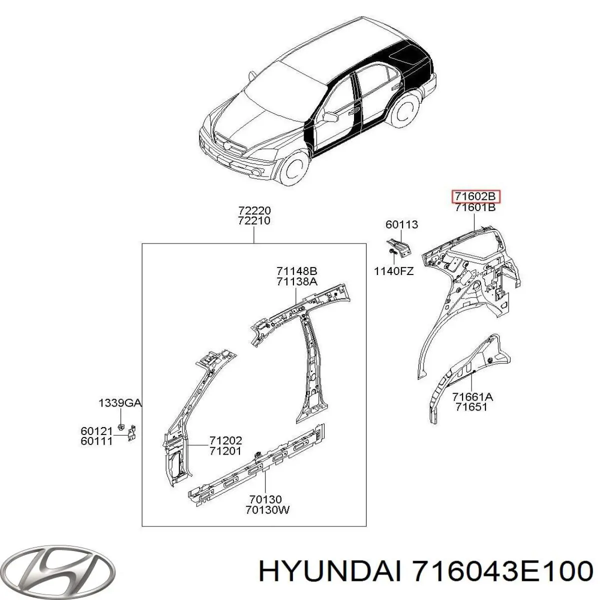  Hyundai/Kia 716043E100 цена, от 218.82 USD