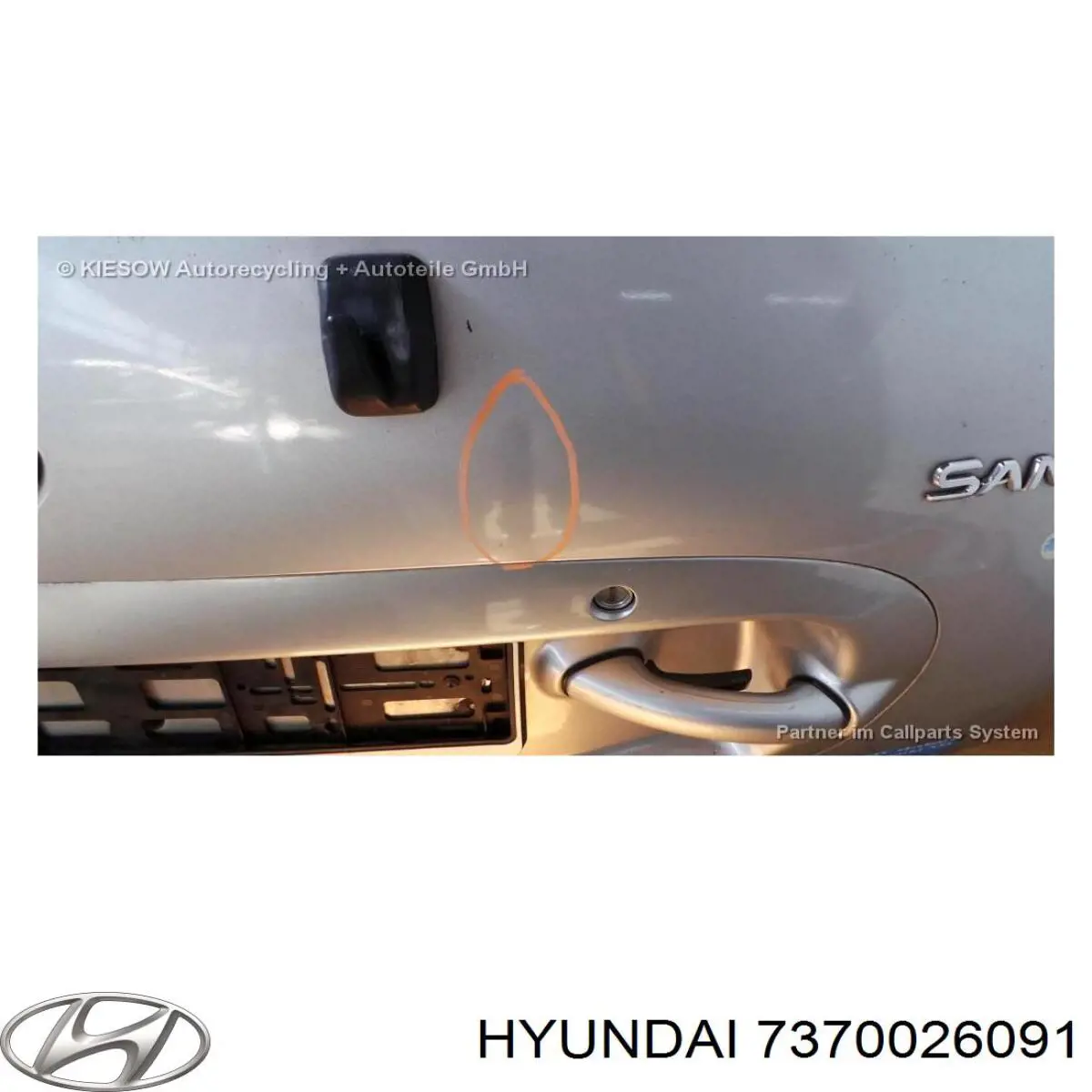 Porta traseira (3ª/5ª porta-malas (tampa de alcapão) para Hyundai Santa Fe (SM)