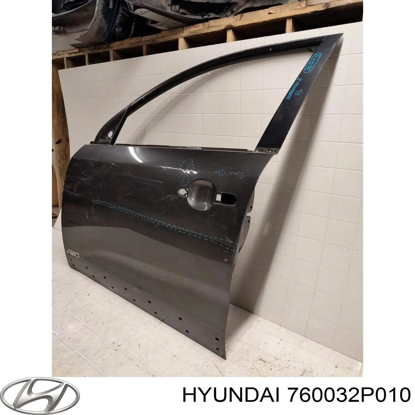 Передняя левая дверь Hyundai/Kia 760032P010 цена, от 202.71 USD