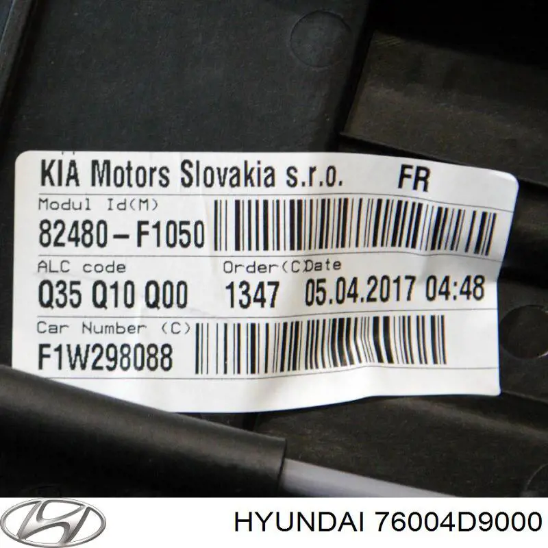 76004D9000 Hyundai/Kia Дверь передняя правая